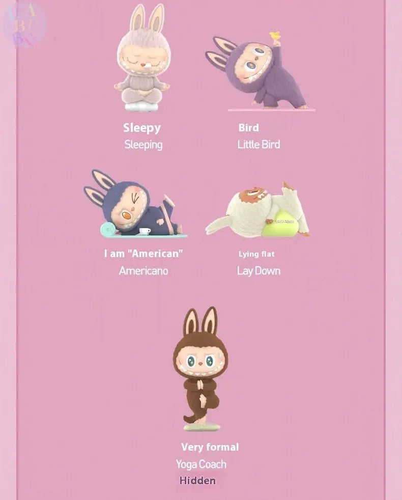 🧘♂️ Pop Mart Labubu – Figurine "Yoga Lazy SiriuS