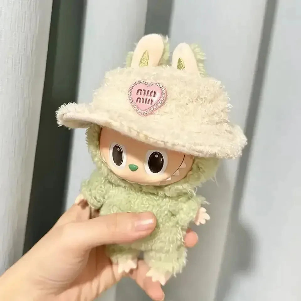 🧸 Sweater Rayé Rose & Blanc pour Poupée Labubu 17 cm - SiriuS