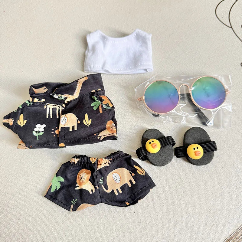 🌺 Ensemble de vêtements de luxe Hawaï pour Labubu V1/V2 – Vacances stylées au bout des doigts ! - SiriuS