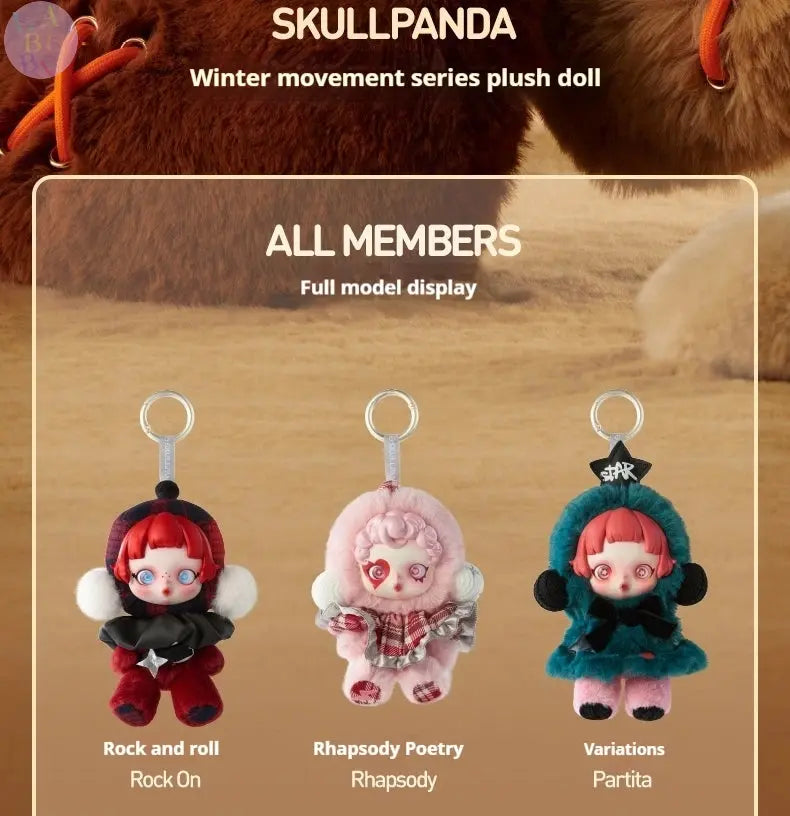 ❄️ SKULLPANDA - Hiver Enchanté : Poupée Pendentif de Collection - SiriuS