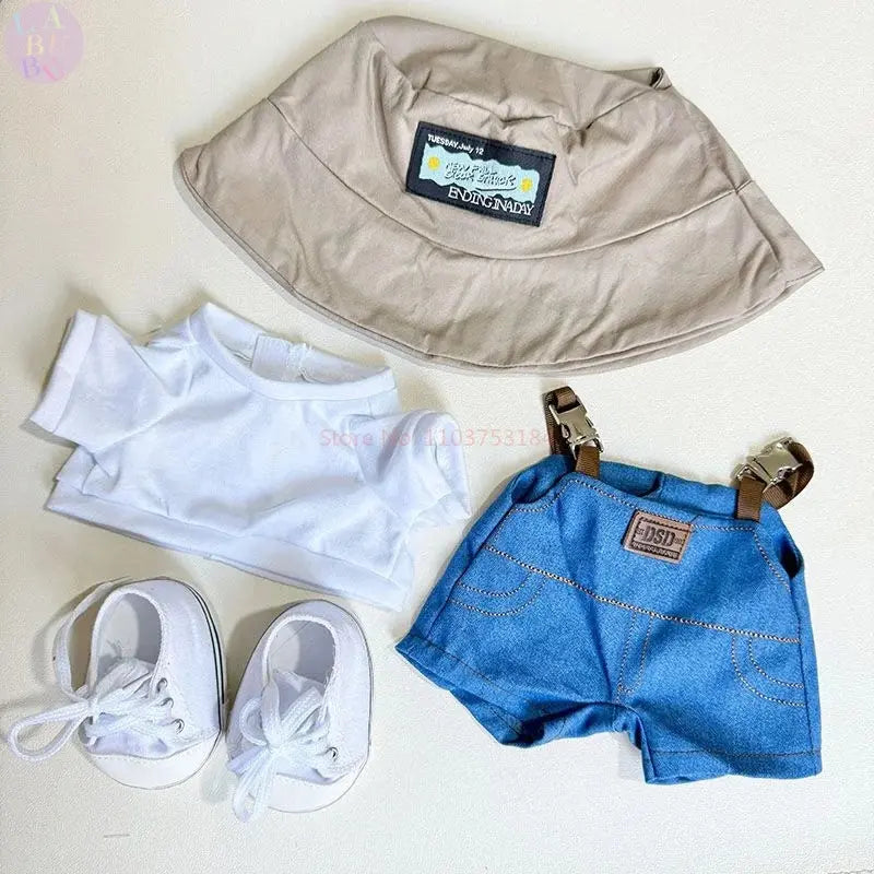 ☁️ Vêtements Labubu 38 cm – Ensemble Cloud | Tenue Artisanale en Flanelle Douce | Look Poétique & Confort Haut de Gamme SiriuS