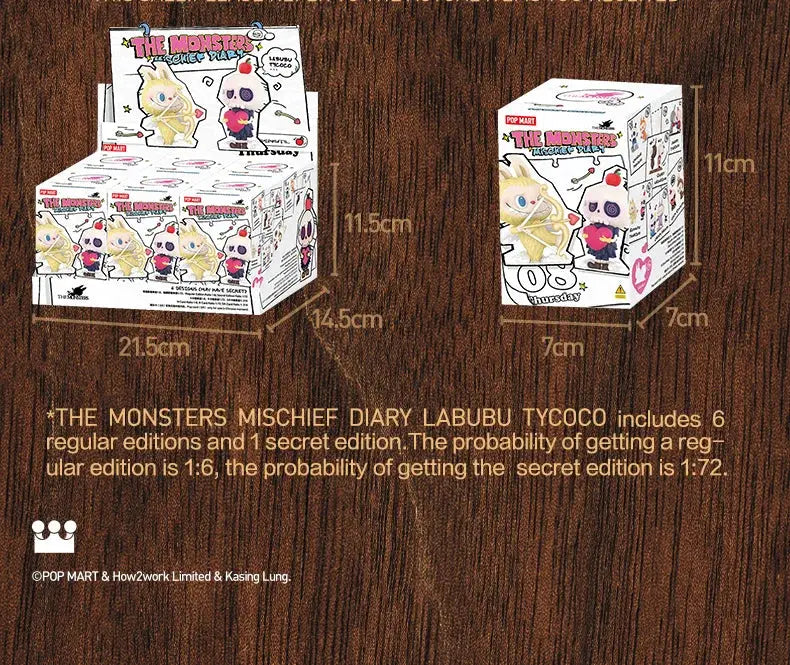 🌟 Figurine Kawaii Labubu | Série Mischief Diary – POP MART (Boîte Mystère) SiriuS