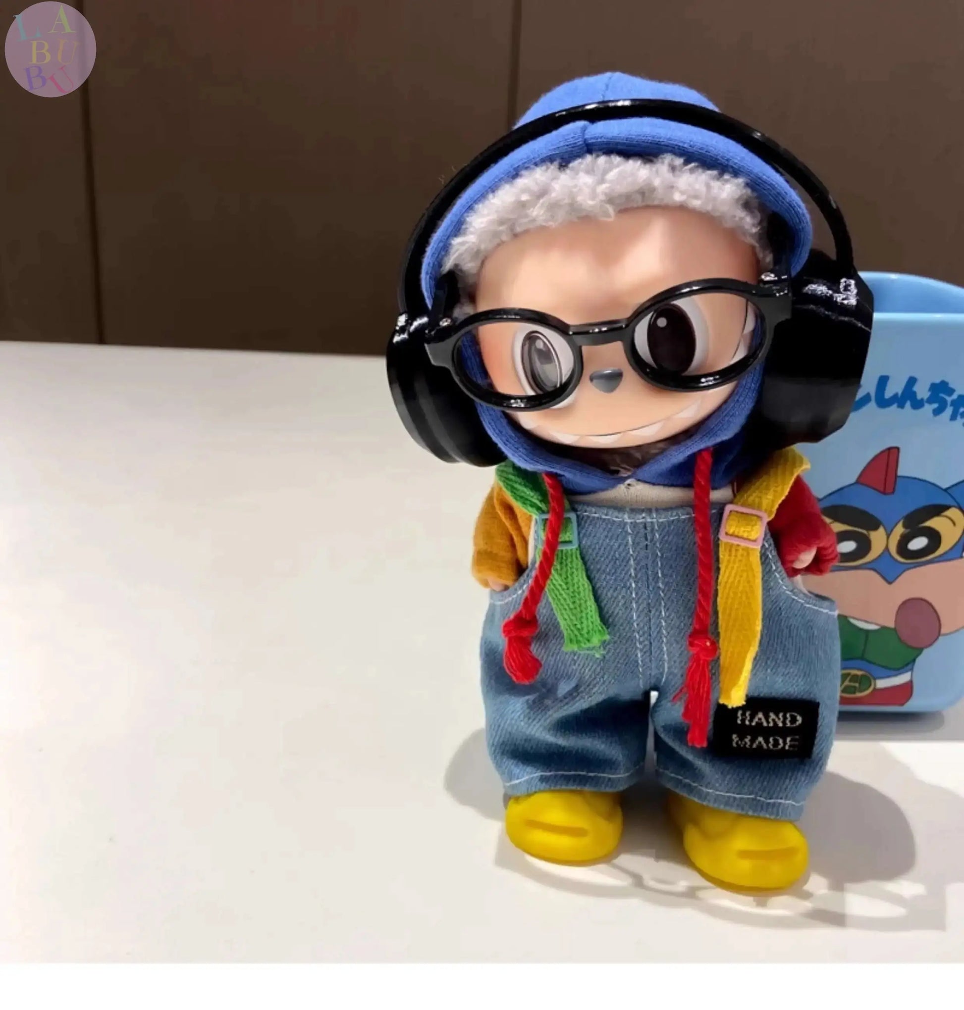 👖💙 Overalls en Denim pour Poupée Labubu – 17 cm de Style et d’Aventure ! - SiriuS