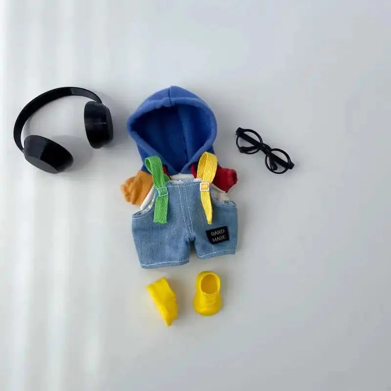 👖💙 Overalls en Denim pour Poupée Labubu – 17 cm de Style et d’Aventure ! - SiriuS