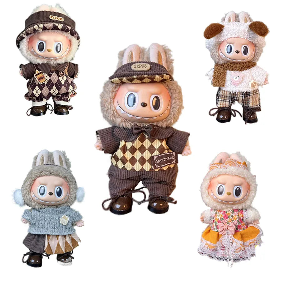 👑 Jupe &amp; Cape Élégante pour Poupée Labubu – Taille 17 cm - SiriuS