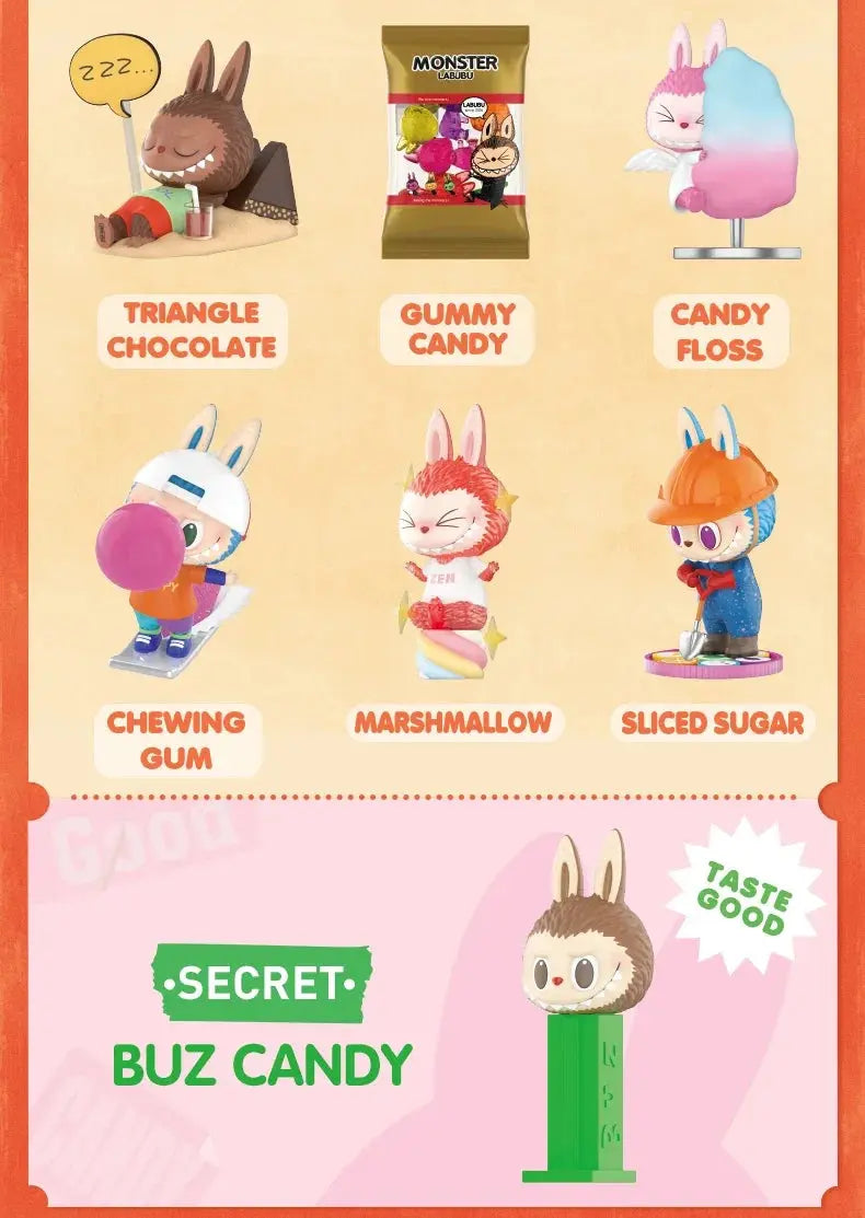 🍬 Figurine LABUBU Monsters Candy – Boîte Mystère Anime SiriuS