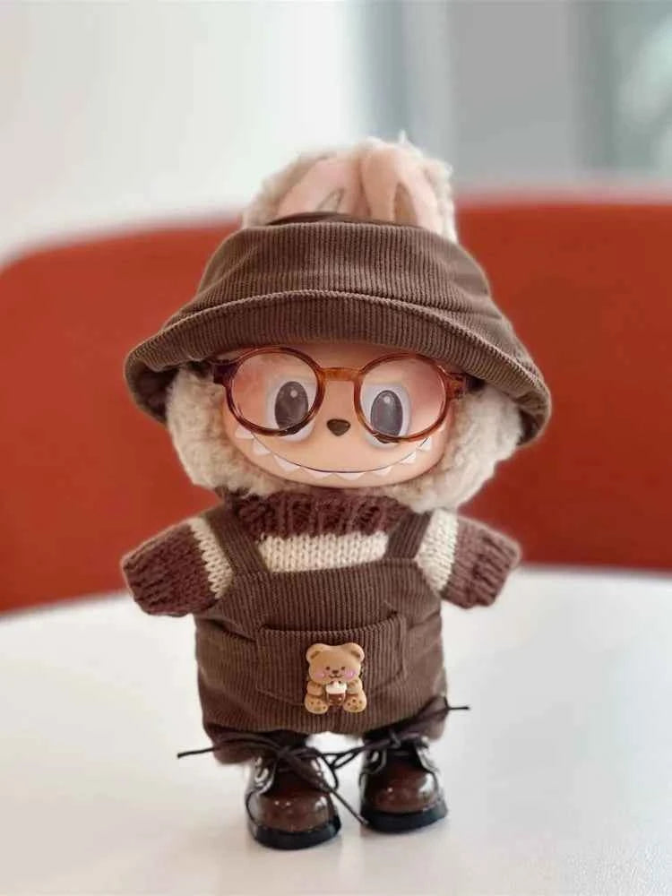 ✨ Ensemble de Vêtements en Peluche Miniature 17 cm LABUBU - Style Kpop