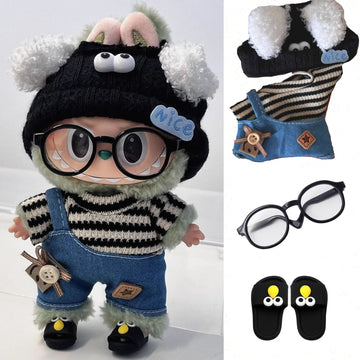 👕 Pull Rayé pour Poupée Labubu 17 cm – Inspiré par la Mode K-Pop EXO - SiriuS