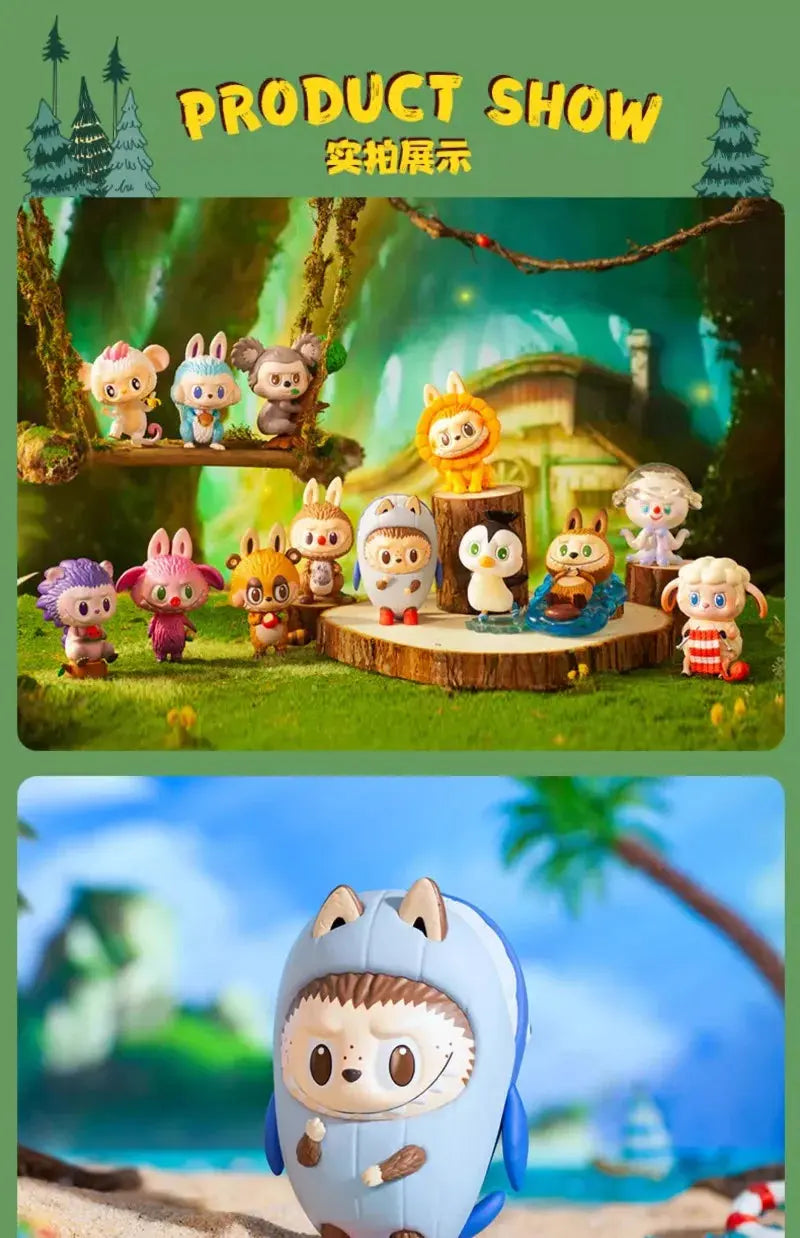 🌈 Figurines Kawaii Labubu – Boîte Mystère Animaux SiriuS