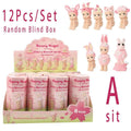 🌸 Figurine Mini Hippers LABUBU – Édition Cherry Blossom