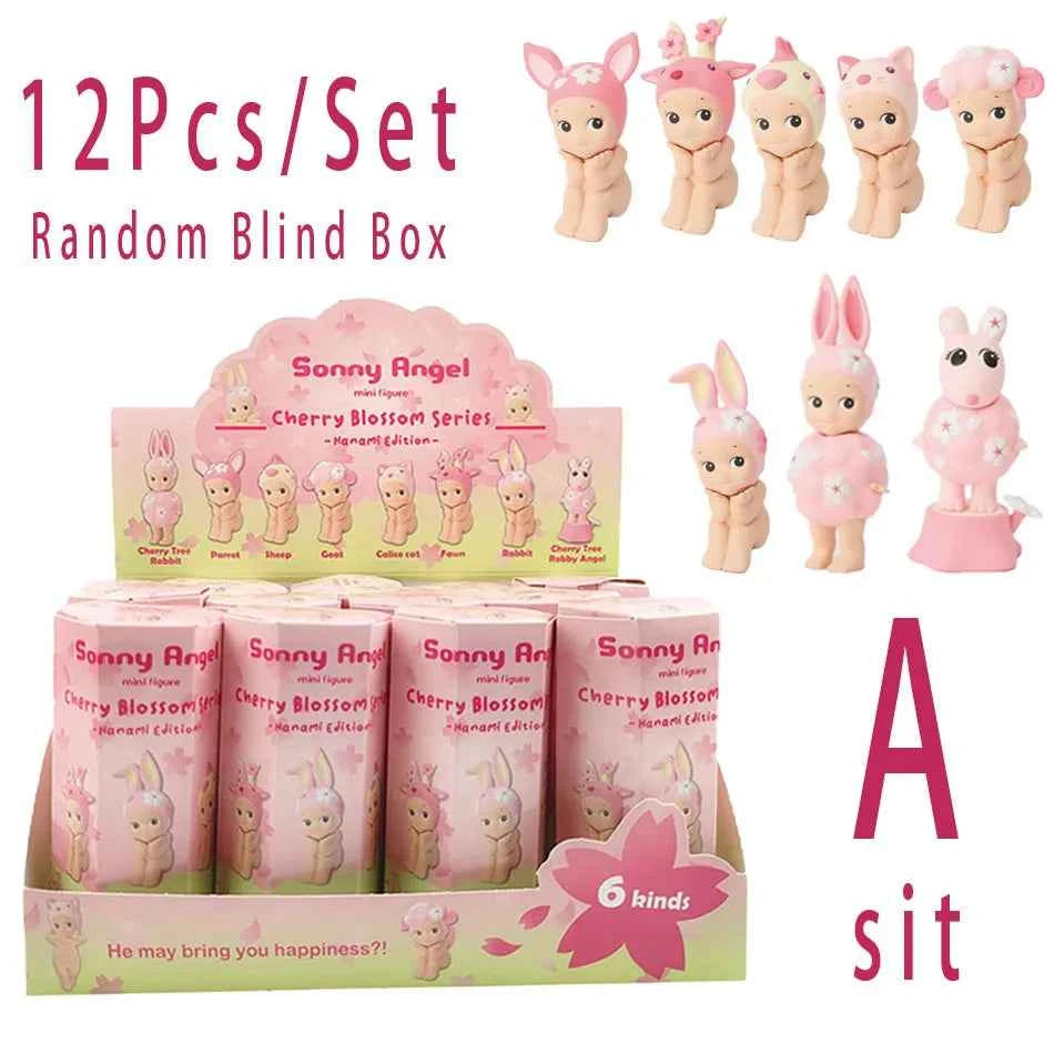 🌸 Figurine Mini Hippers LABUBU – Édition Cherry Blossom