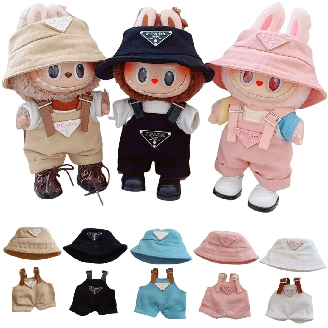 👗🧢 Vêtements Mini Poupée Labubu 17 cm – Tenue Complète avec Chapeau &amp; Chaussures - SiriuS