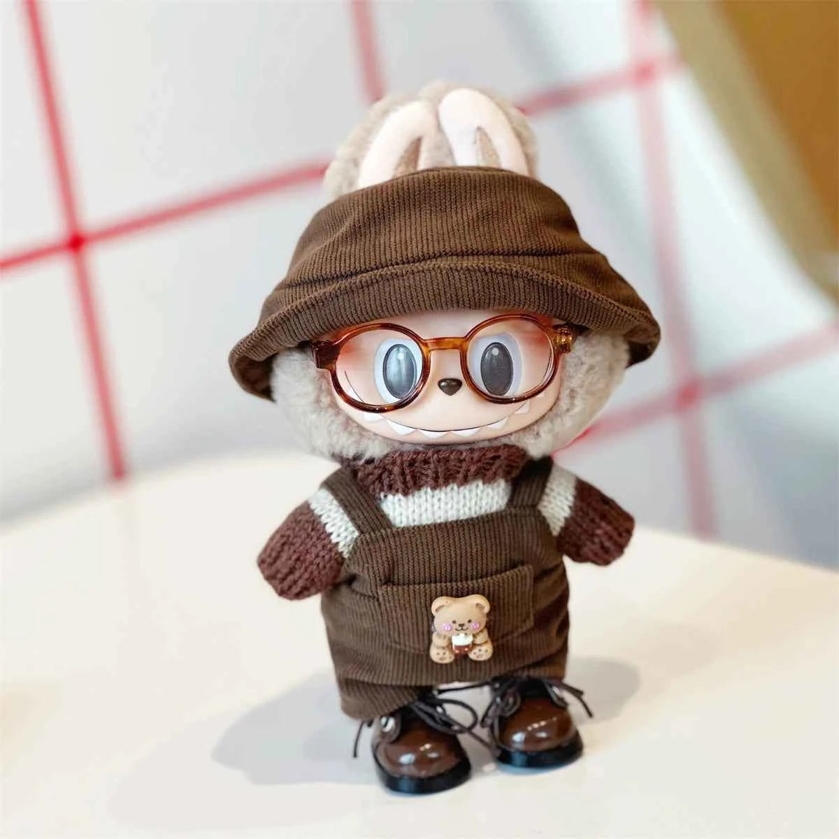 ✨ Ensemble de Vêtements en Peluche Miniature 17 cm LABUBU - Style Kpop