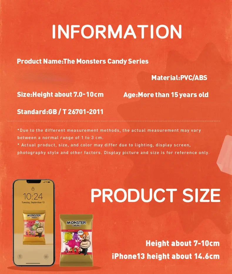 🍬 Figurine LABUBU Monsters Candy – Boîte Mystère Anime SiriuS