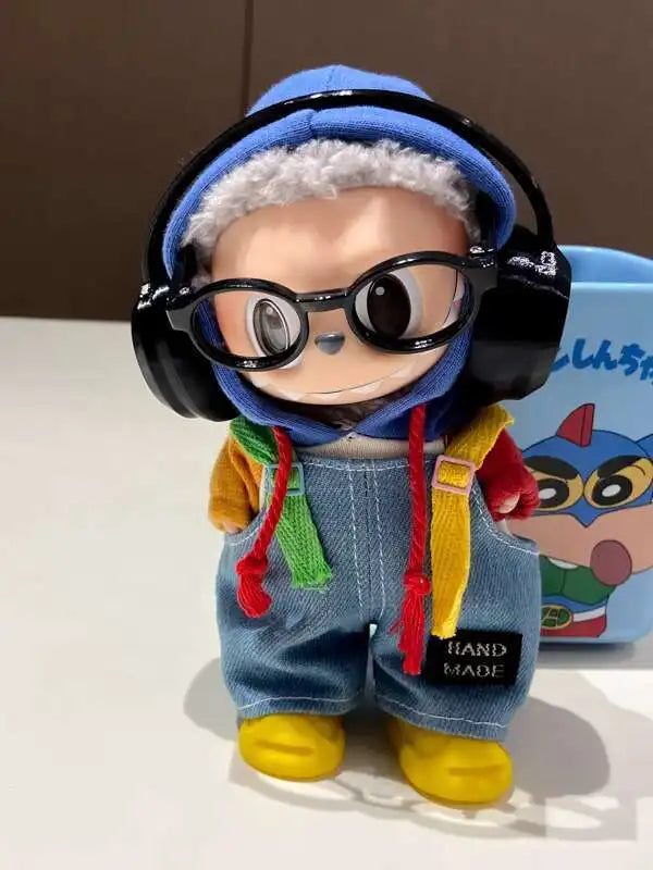 👖💙 Overalls en Denim pour Poupée Labubu – 17 cm de Style et d’Aventure ! - SiriuS