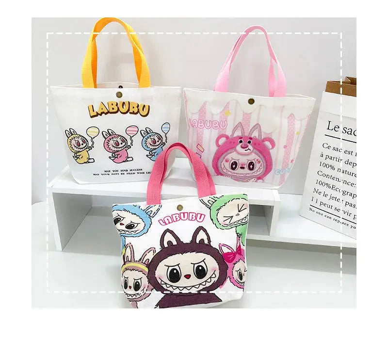 👜 Sac Tote en Toile Labubu – Le Cartoon Chic à Portée de Main SiriuS
