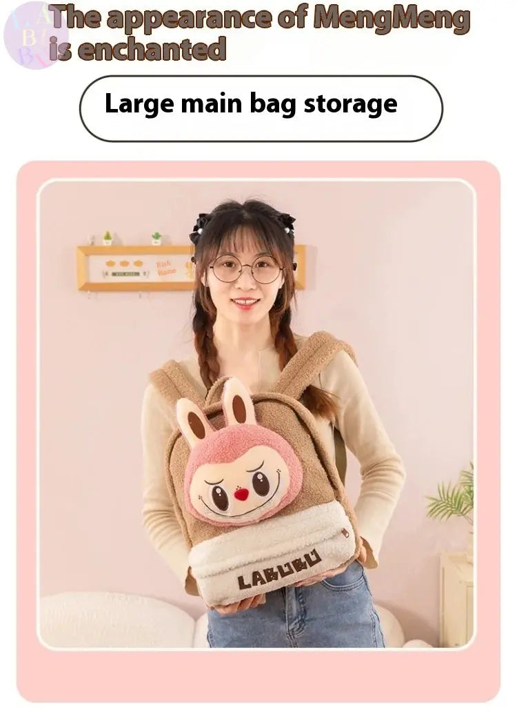 🎒 Sac à Dos en Peluche Labubu – Grand, Mignon &amp; Ultra Pratique SiriuS
