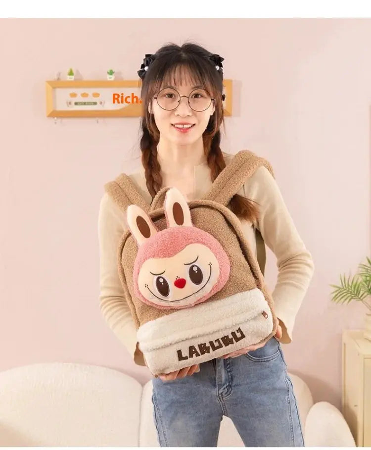 🎒 Sac à Dos en Peluche Labubu – Grand, Mignon &amp; Ultra Pratique SiriuS