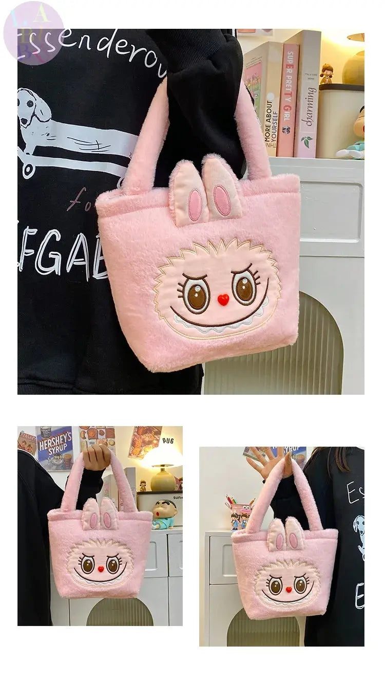 👜 Sac à Main Kawaii Labubu - Tote Brown à Double Compartiment SiriuS