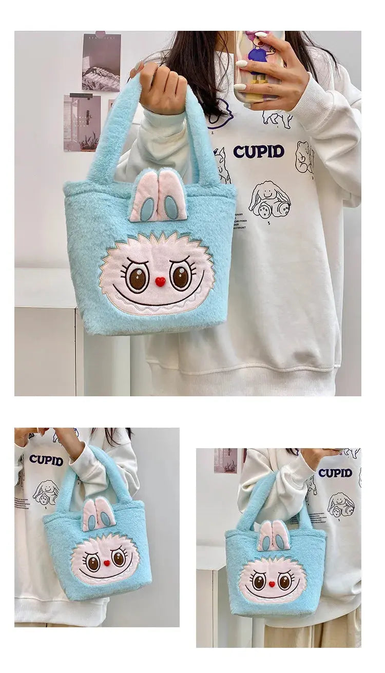 👜 Sac à Main Kawaii Labubu - Tote Brown à Double Compartiment SiriuS