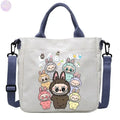👜 Sac à bandoulière en toile Labubu – Le tote bag mignon qui vous suit partout ! SiriuS