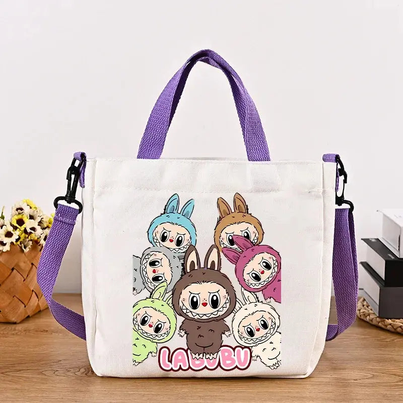 👜 Sac à bandoulière en toile Labubu – Le tote bag mignon qui vous suit partout ! SiriuS