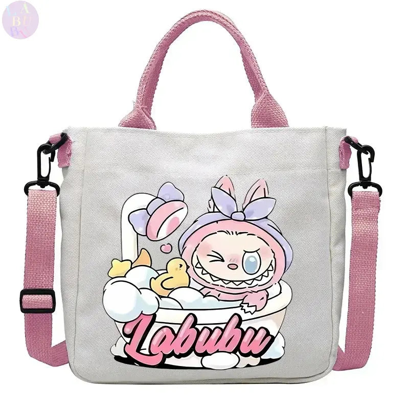 👜 Sac à bandoulière en toile Labubu – Le tote bag mignon qui vous suit partout ! SiriuS