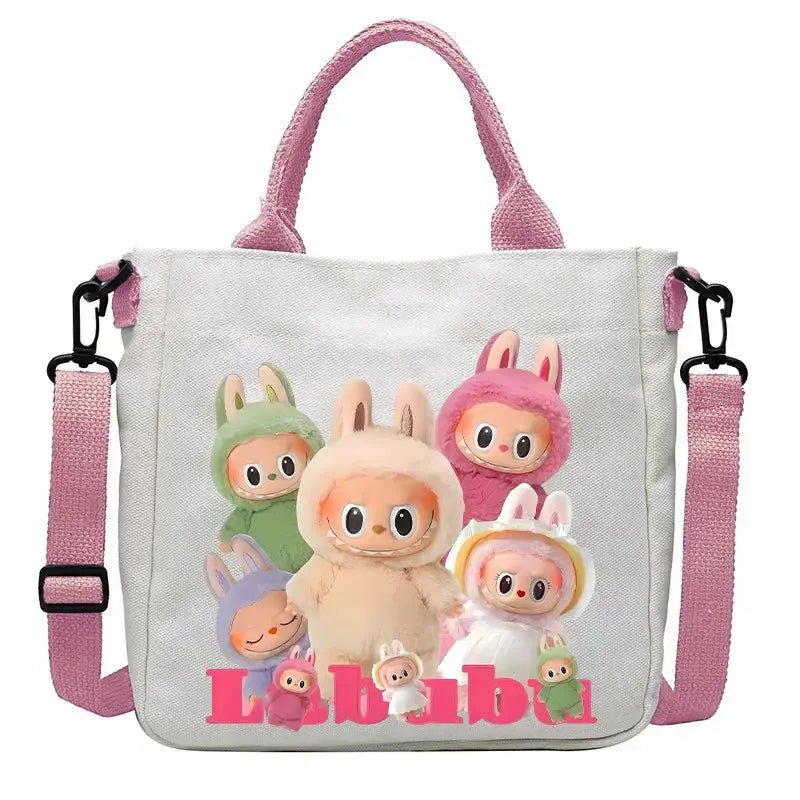 👜 Sac à bandoulière en toile Labubu – Le tote bag mignon qui vous suit partout ! SiriuS