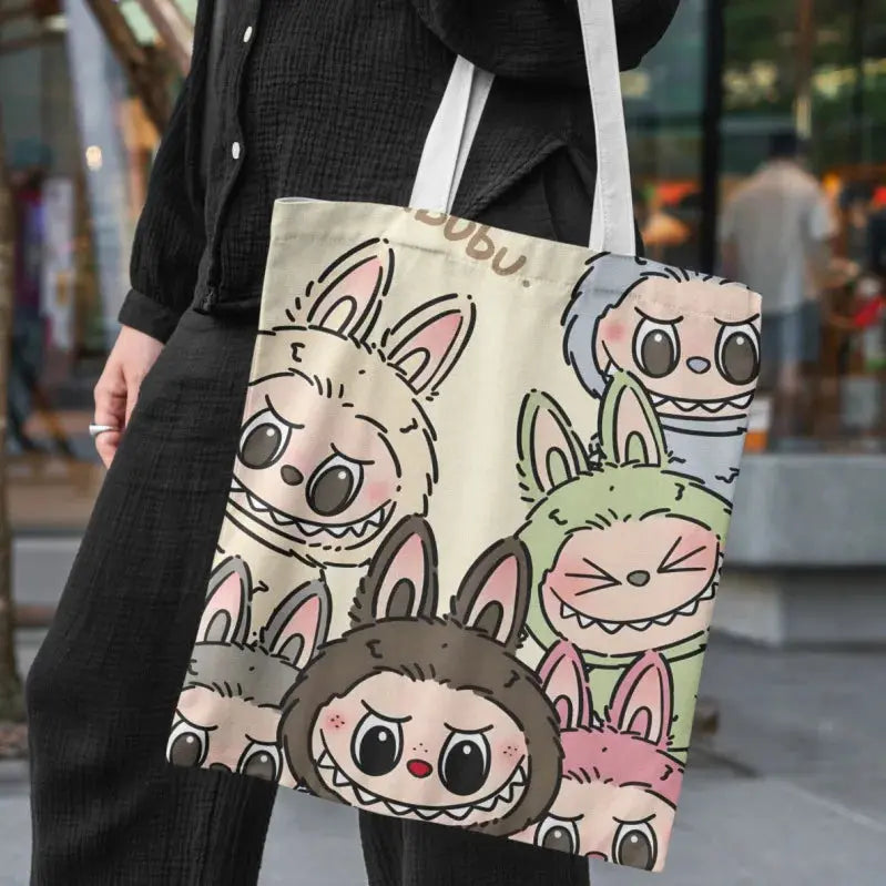 👜 Sac en Toile Kawaii Labubu – L’accessoire cartoon qui booste votre style ! SiriuS