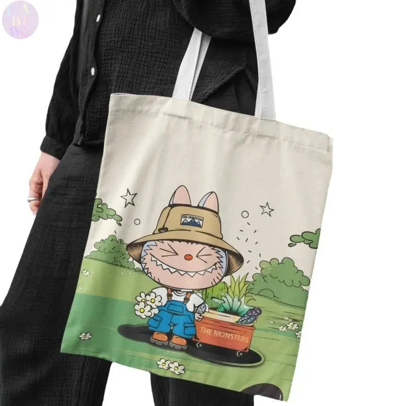 👜 Sac en Toile Kawaii Labubu – L’accessoire cartoon qui booste votre style ! SiriuS