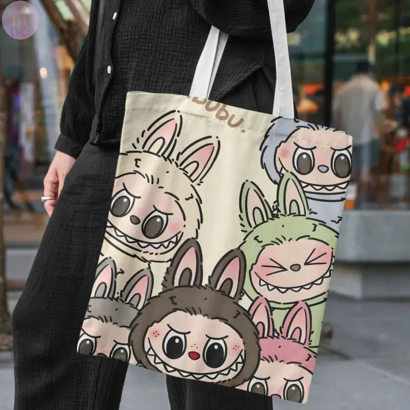 👜 Sac en Toile Kawaii Labubu – L’accessoire cartoon qui booste votre style ! SiriuS