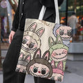 🧳 Sac en Toile Labubu – Motifs de Monstre, Grand Format, Grand Style ! SiriuS