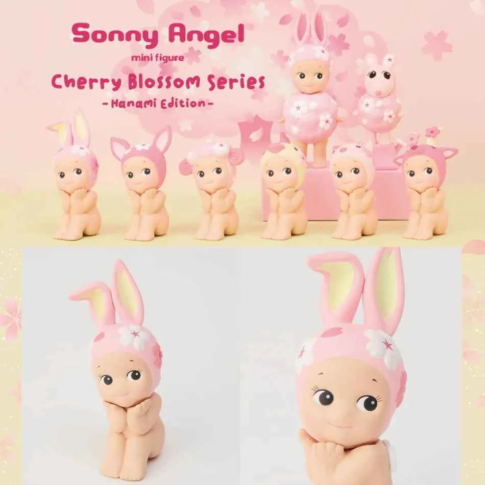 🌸 Figurine Mini Hippers LABUBU – Édition Cherry Blossom