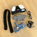 ✨ Ensemble de Vêtements en Peluche Miniature 17 cm LABUBU - Style Kpop