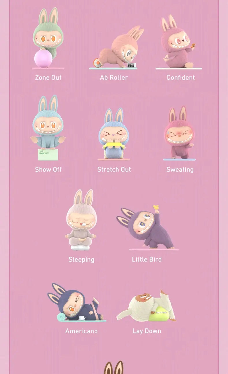 🧘♀️ LABUBU The Monsters – Série Yoga Paresseux SiriuS