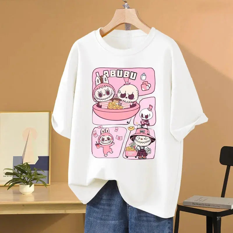 👕 T-shirt Couple LABUBU – Anime Créatif & Casual SiriuS