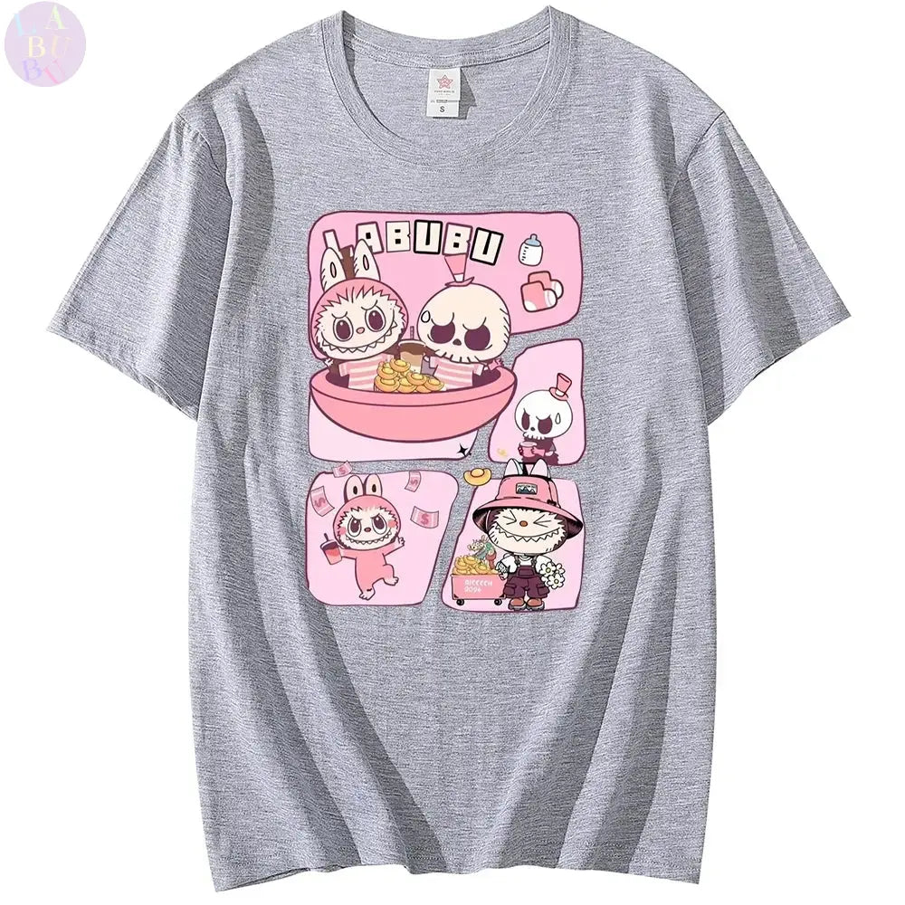 👕 T-shirt Couple LABUBU – Anime Créatif & Casual SiriuS