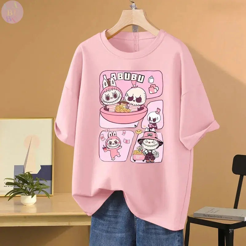 👕 T-shirt Couple LABUBU – Anime Créatif & Casual SiriuS