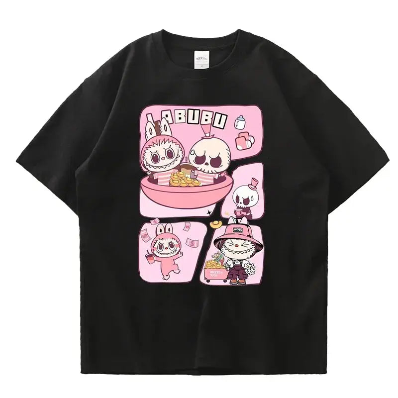 👕 T-shirt Couple LABUBU – Anime Créatif & Casual SiriuS