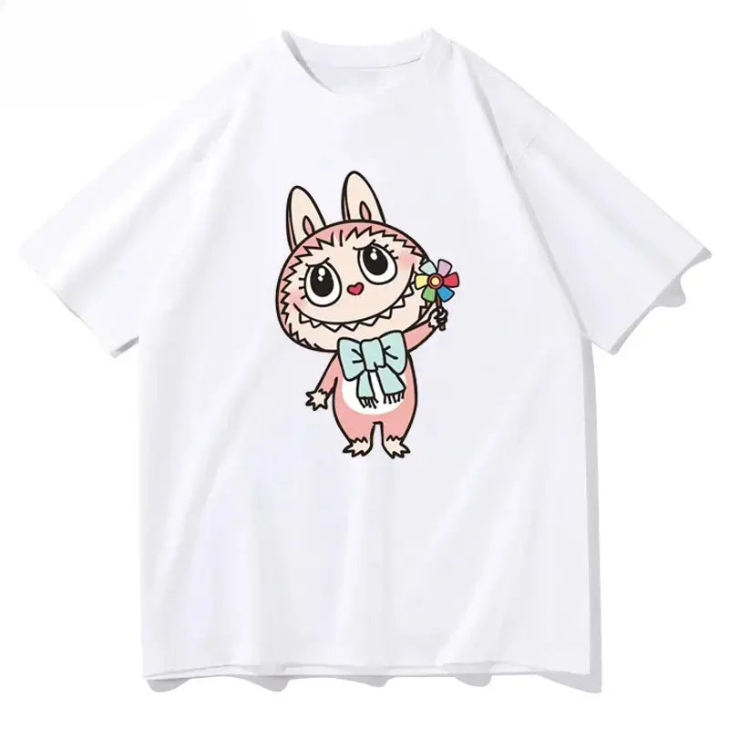 👚 T-shirt Femme Graffiti Labubu – Style Décontracté Y2K SiriuS