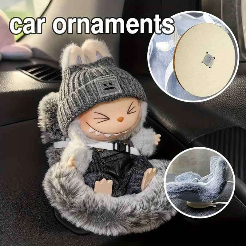 🚗 Ornements Aromatiques pour Console de Voiture – Élégance &amp; Sérénité avec Poupée LABUBU